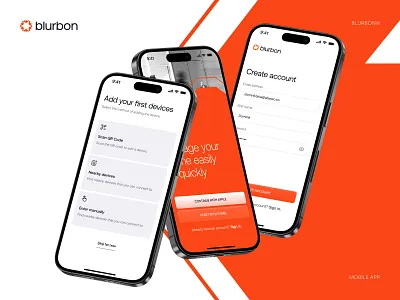 Blurbon Mobile App [2] app application createaccount design future home house login management modern sign signin signup smart smarthome ui ui design ux welcome welcomepage