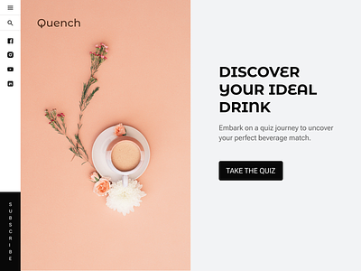 Product Quiz design coffee dailyui dailyuichallenge design drinks ecommerce ecommerce design landing page minimalistic monochrome product design product quiz design quiz app design quiz design ui ui design ui kit web design website design wine