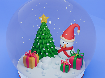 Christmas globe 3d blender christmas christmas globe design globe graphic design younes azizi
