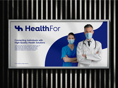 HealthFor Billboard billboard brand creation brand identity branding clinic billboard clinic poster doctor poster health health care branding health care logo health poster logo logo animation logos poster