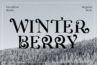 Winterberry - Christmas Display Serif branding christmas design display elegant font illustration logo modern serif serif font typeface typography