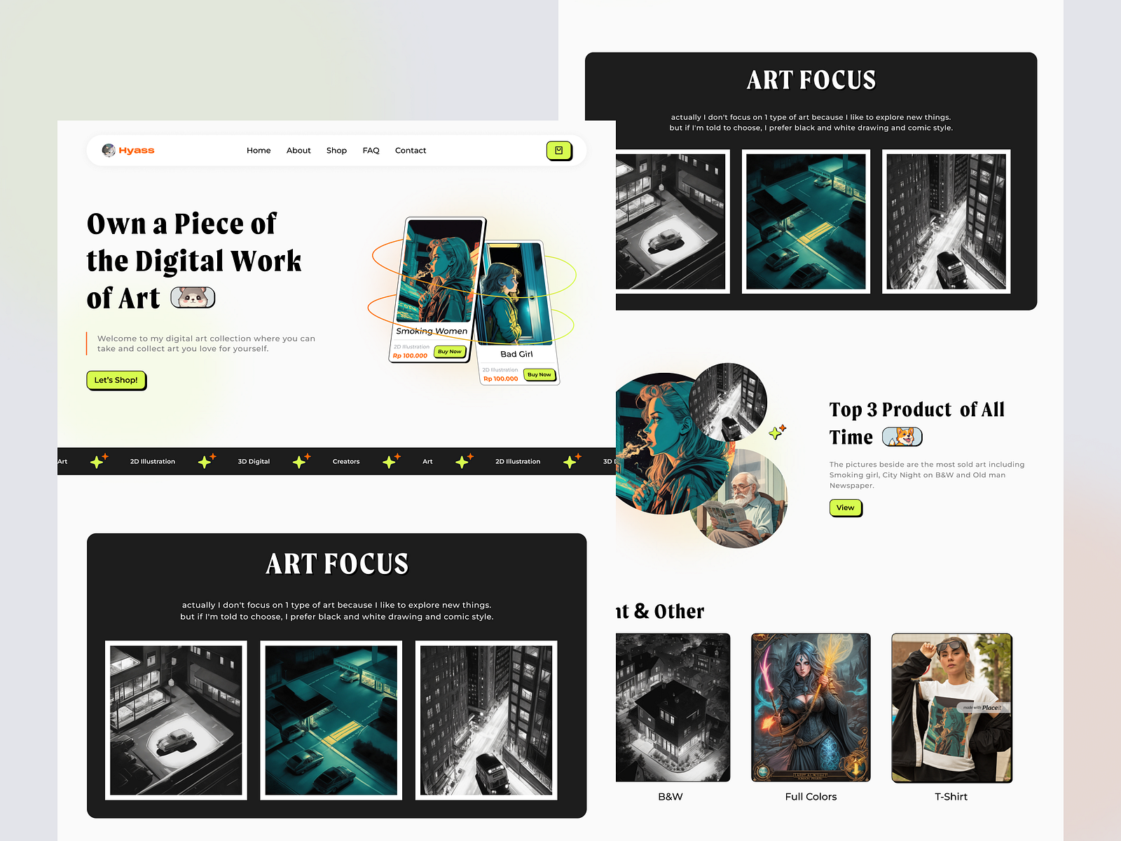 My Digital Art site! Hyass by Muhammad Yassin on Dribbble