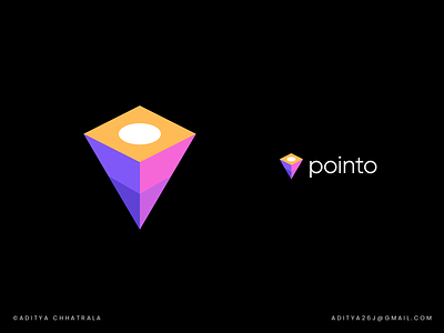 Pointo - Logo Design / location pin ai analysis app icon brand identituy branding colorful data farming innovative land location logo logo designer minerals minimal modern pin product science software