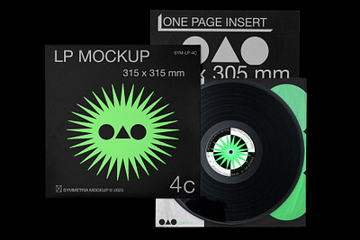 Vinyl Mockup 4C branding graphic design logo lp mockup record label record mockup symmetria mockup typography vinyl mockup