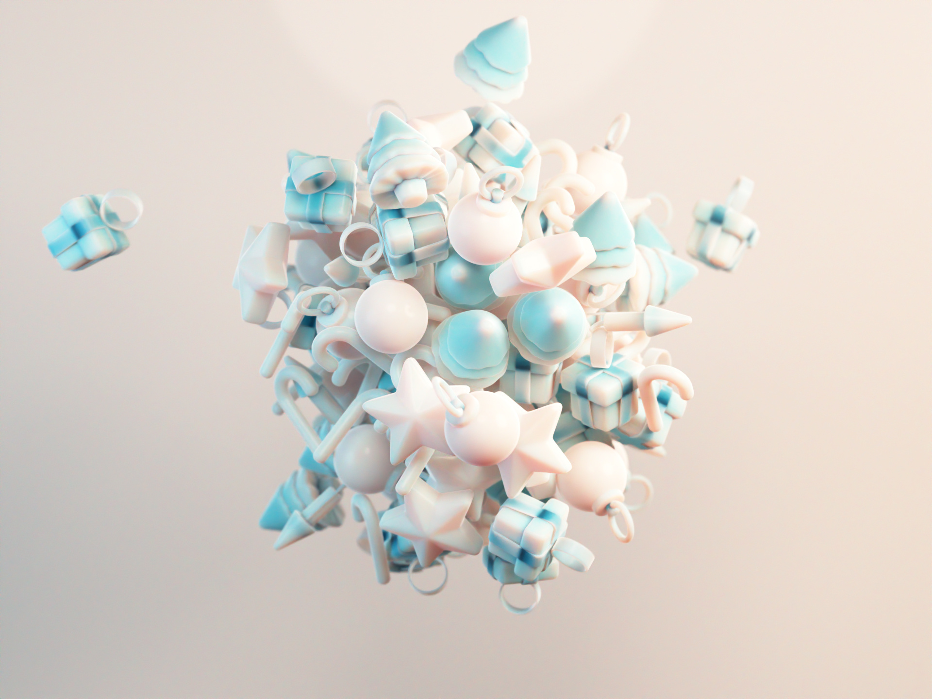 Christmas 2021 - Clay 3d 3d icon animation blender c4d christmas clay cycles decoration icnography icon icons illustration motion graphics render rocket star tree ui ux