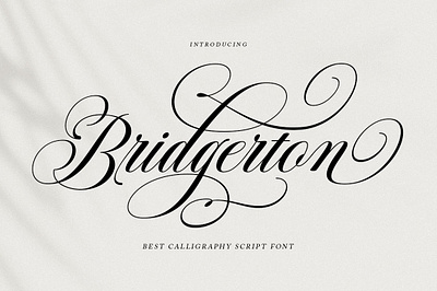 Bridgerton Script beautiful book branding calligraphy cards casual elegant font invitation logo magazine modern script wedding