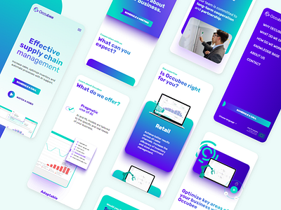 Occubee ai animation clean clean ui clean ux clean website design gradient website graphic design ui ui design uiux ux ux design web web design website website design