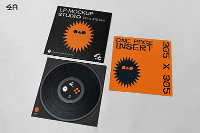 Vinyl Mockup Studio Pack branding design graphic design lp mockup merch mockup package design record label record mockup symmetria mockup typography vinyl mockup