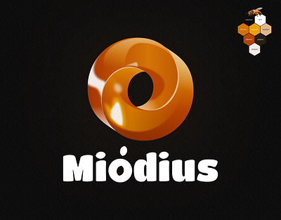 Miódius 3d animation blender branding figma graphic design honey identity illustration logo
