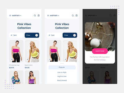 Women's Fashion Clothes App app app design branding design graphic design illustration logo ui ux vector