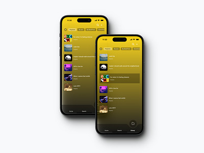 Playlist Page for a Music Streaming Application design mobile application music playlist ui ux