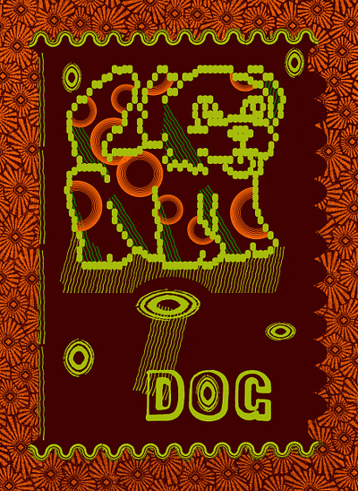 DOG graphic design illustration typography
