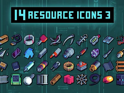 Free Cyberpunk Resource Pixel Art 32×32 Icons 2d 32x32 art asset assets cyberpunk game game assets gamedev icon icons indie indie game mmorpg pixel pixelart pixelated resource rpg set