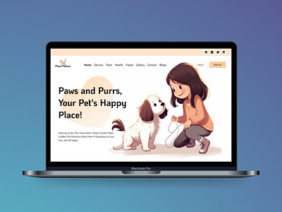 Pet Care User Interface Design animal pet care pet care ui pet care user interface pet care website pet website ui user interface
