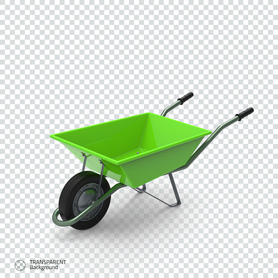 wheelbarrow isolated on white background 3d render 3d art 3d artist 3d modeling 3d product 3d product animation animation design illustration