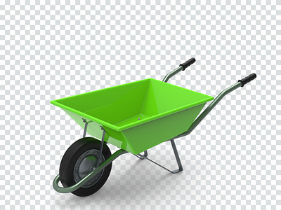 wheelbarrow isolated on white background 3d render 3d art 3d artist 3d modeling 3d product 3d product animation animation design illustration