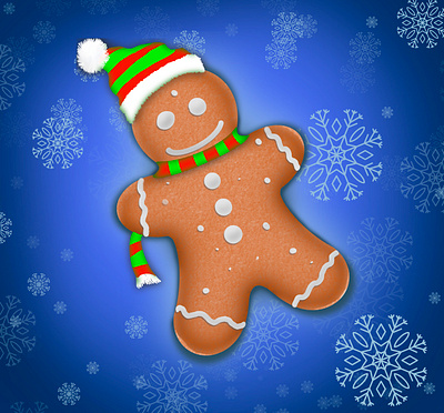 illustration of New Year's gingerbread дизайн иллюстрация