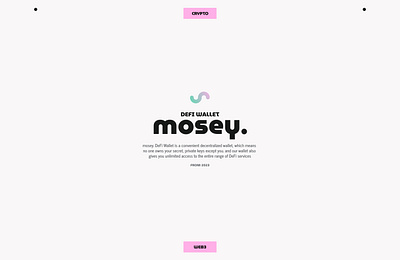 mosey._1 🦖🩷 art branding crypto cryptowallet currency defi defiwallet design digital draw green illustration logo pink presentation wallet