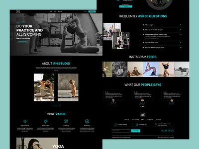 Flow Hard Traning Yoga Studio branding graphic design logo ui