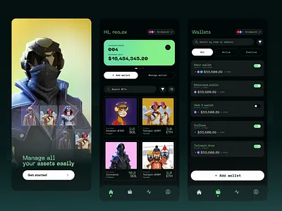NFT Aggregator - Manage your NFTs easily blockchain branding buy crypto cryptocurrency design ethereum illustration logo marketplace nft nft marketplace nfts onboarding sell top ui uidesign ux wallet