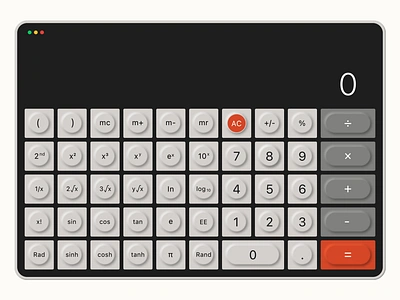 Calculator app UI for iPad adobexd calculatorapp cleandesign creativedesign dailydesign dailyuichallenge design digitaldesign figma graphic design graphicdesign interactiondesign ipadui mechanicalcalculator retrodesign ui uidesign userexperience ux
