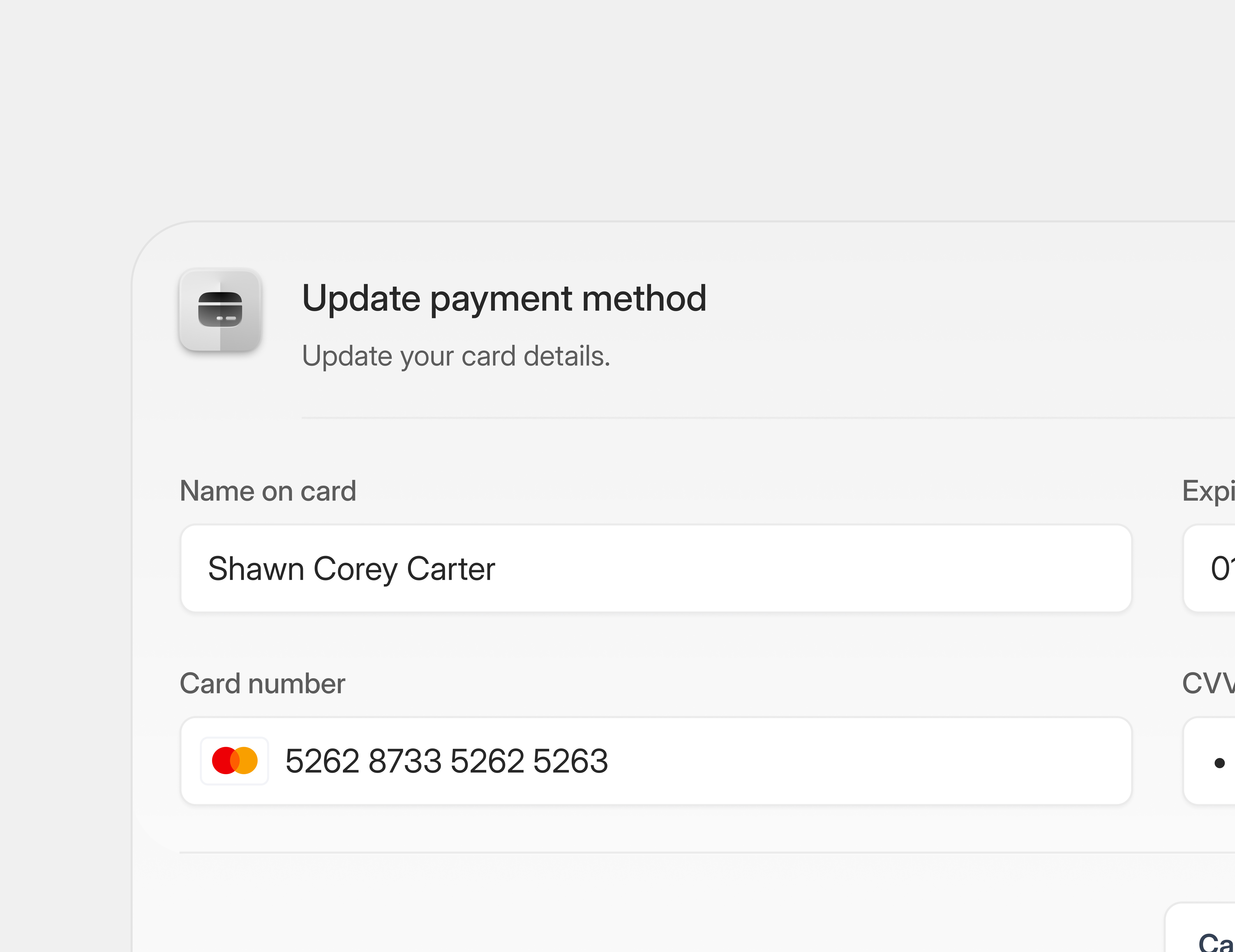 Update Payment Method 💳 app componet figma finance icon payment product ui ux web