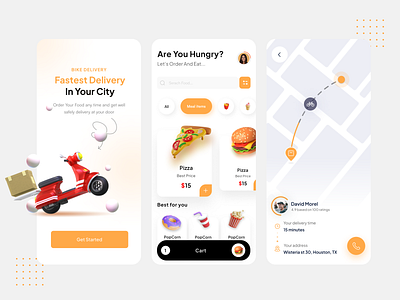 Fastest food delivery app 3d animation app branding design graphic design logo motion graphics ui ux