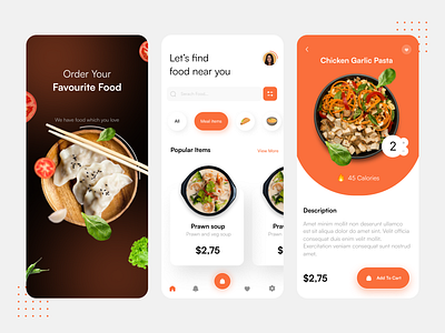 Food order app app app design branding design graphic design illustration logo ui ux vector