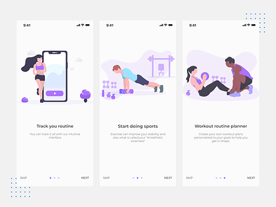 Fitness App app app design branding design graphic design illustration logo ui ux vector