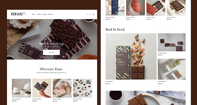 e-com website for an artisanal chocolate brand branding design ecom graphic design layout ui ux