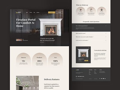 Landing Page Home Decor color composition design graphic design landing page logo typography ui ux ux ui web design