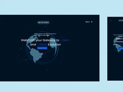 Tech and Web3 Landing Page 3d animation graphic design ui
