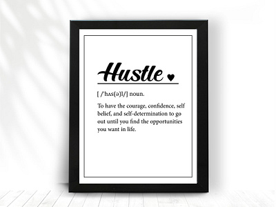 Hustle Definition Printable frame design frame graphic design hustle hustle definition illustration printable