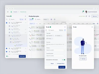 Graphne - To-do list drawer empty state filters information architecture list tasks tree structure ui ux