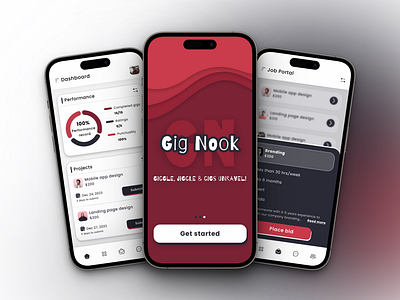 Multi-Service Gig Platform App Design 3d android animation app branding design freelance freelance gig freelance management app freelance portal gig graphic design illustration ios job portal logo motion graphics online jobs ui ux
