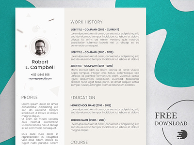 Free Resume Template for Google Docs cv download editable free freebie google docs resume resume template template
