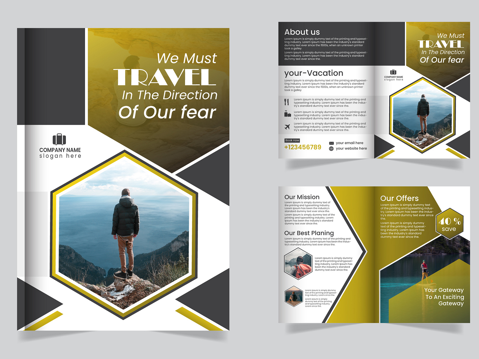 Traveling Brochure Template by Byzed Ahmed on Dribbble