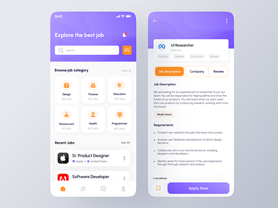 Job Application UI appdesign design figma ui uiux