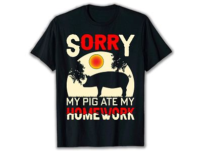 PIG T-Shirt Design. branding canva free t shirt design design free t shirt design idea graphic design how to design a shirt how to design a t shirt pig pig shirt pig t shirt pig t shirt design pig tshirt pig vector pig vintage print print on demand t design vector t shirt design t shirt design illustrator vector