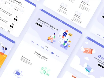 Best.io: Shopping recommendation engine design system e commerce logo online shopping product design web design