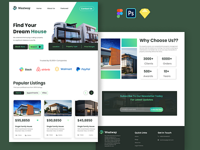 Westway Real Estate Website branding real estate ui webdesign website