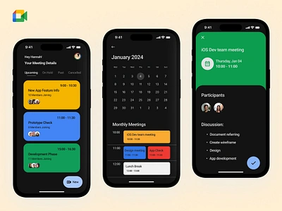 Google Meet App Redesign google ui ux