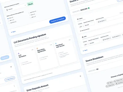 FinMe: US real estate Investment platform banking dashboard design system onboarding product design widget wizard