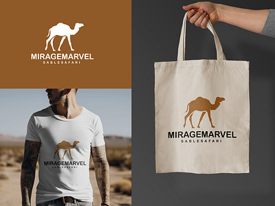 MIRAGEMARVEL LOGO animal branding camel camel logo design graphic design illustration logo vector