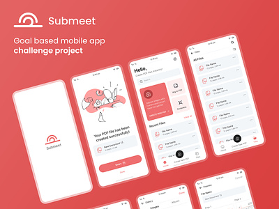 Submeet | PDF Creator Mobile App app ui clean mobile app pdf pdf creator pdf maker simple ui ui design ux