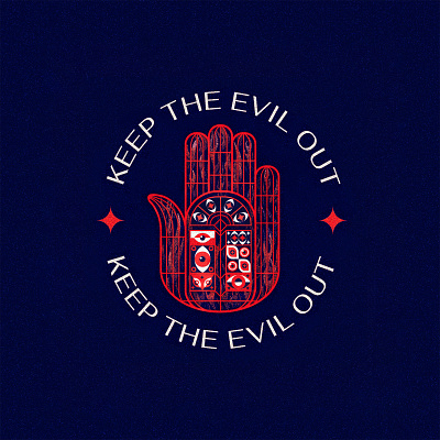 Keep the Evil Out brand concept design drawing evil eye geometric graphic design hand illustration minimalist vector