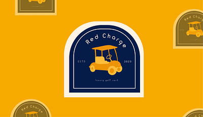 Red Charge luxury golf cart | logodesign branding graphic design logo motion graphics ui