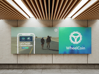 Move green banner design for WheelCoin web3 move to earn app.... advertisement application banner banner design brand design branding design graphic design marketing minimal mobility move green post post design poster poster design social media sustainability ui web3