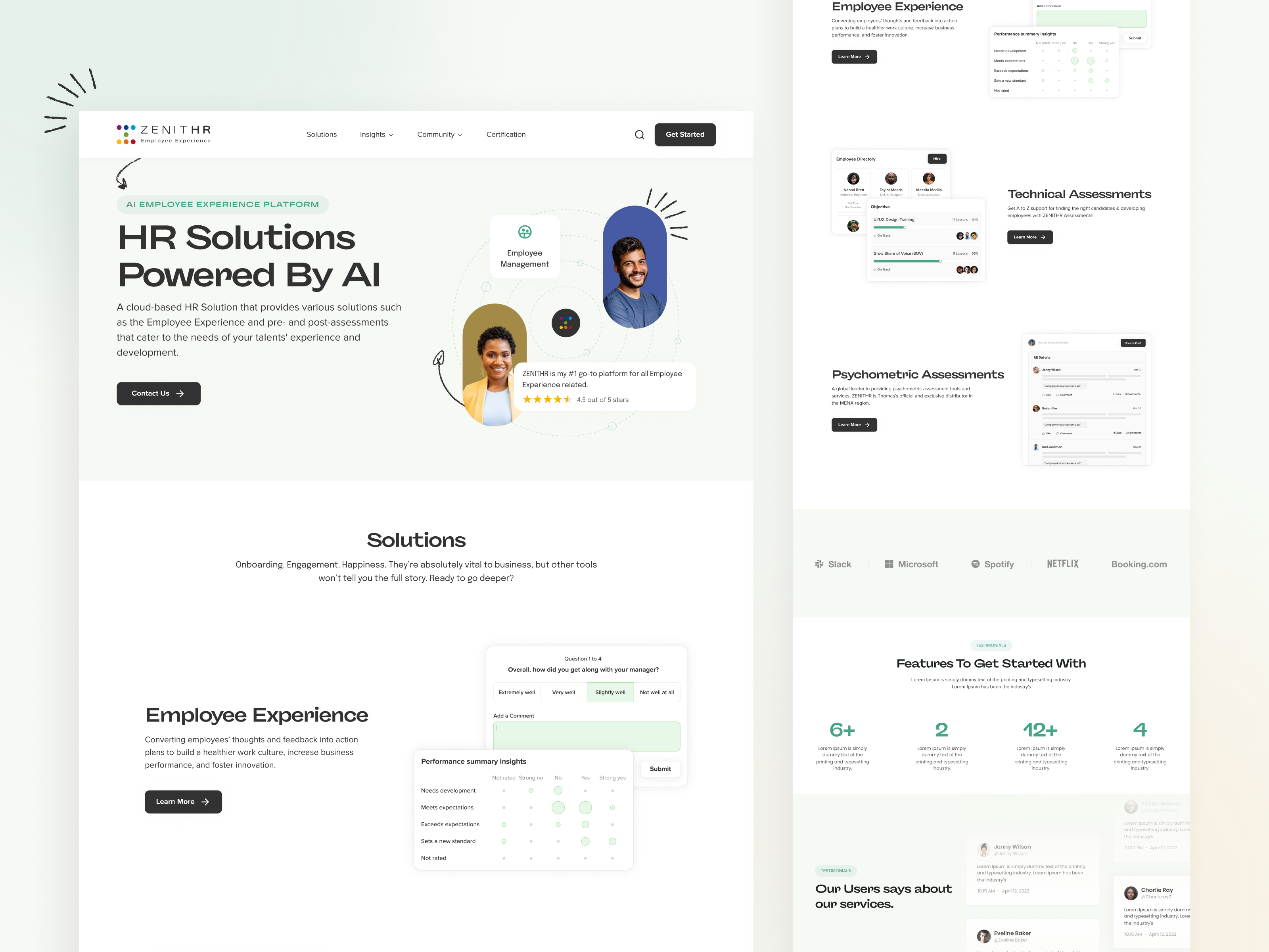 Example of Website & Landing Page UI/UX Design