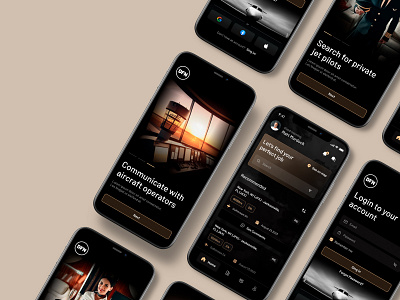 Application for private pilots and bookings agemandi app branding design mobil product ui uiux userinterface ux